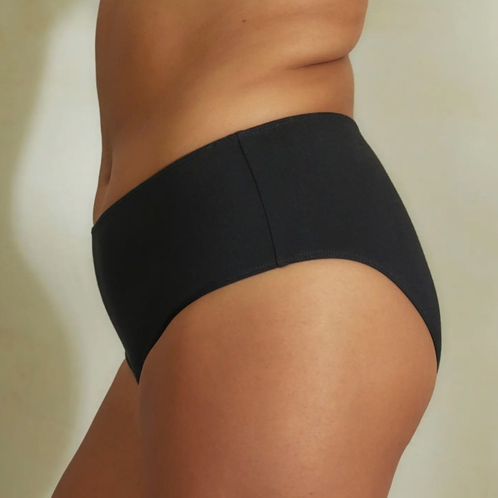 NEW MATE the Label High Waist Brief Cotton Panties Black NWT